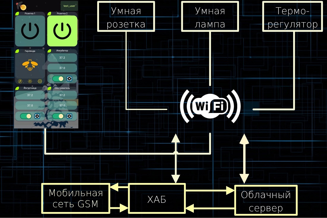 Структурная схема экосистемы умного дома «DoSomeLight»